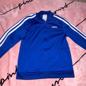 Adidas Kids Royal Blue Jacket with White Stripes